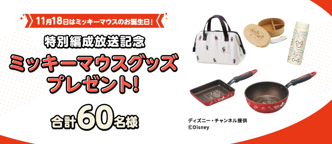 11月18日はミッキーマウスのお誕生日!特別編成放送記念ミッキーマウスグッズ
