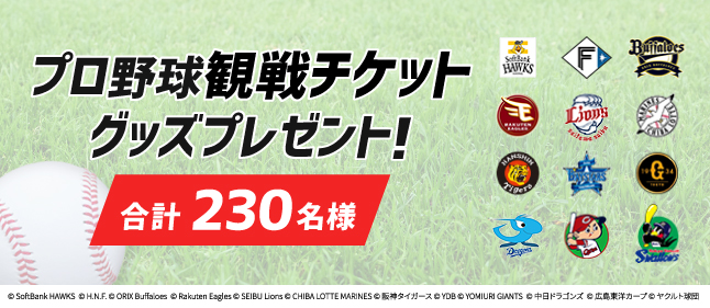 プロ野球チケットプレゼント