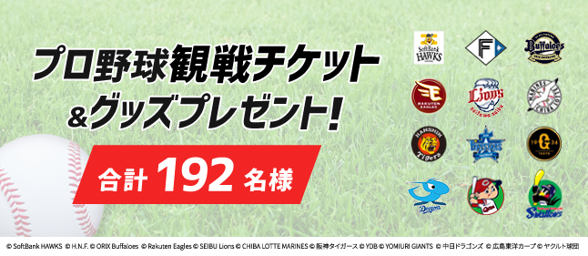 プロ野球チケットプレゼント